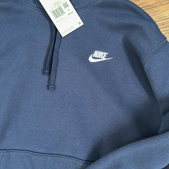 LAST CHANCE ❤️ Men’s Women’s Nike Fleece Pullover Hoodie Midnight Navy/Midnight - Picture 2 of 10
